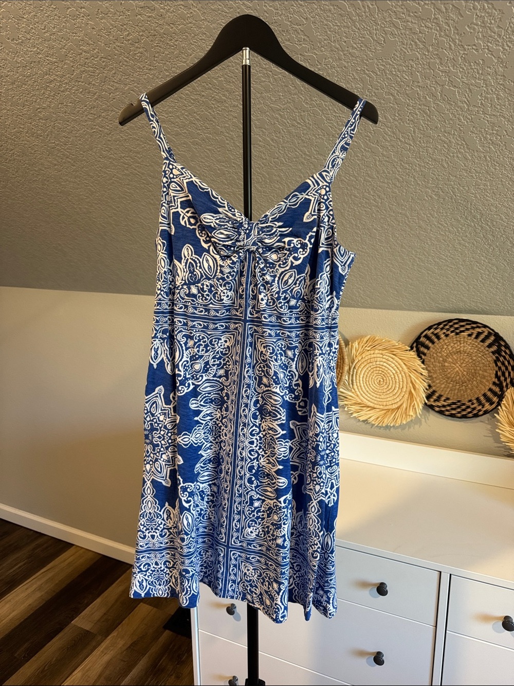 Tommy Bahama Blue and White Printed Sundress